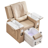 Chaise de manucure multifonction de luxe pour salon de beauté, avec bain de pieds, inclinable, réglable, massage électrique, chaise de pédicure
