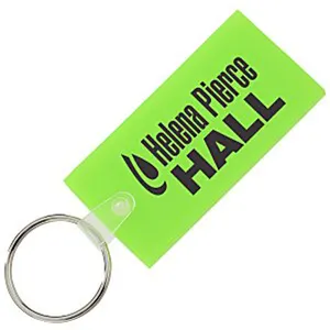 Inexpensive Translucent Large Rectangle Soft Keychain key ring tag key tag chain