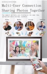 15.6 Inch Smart Digital Photo Frame with WiFi 32GB Storage Easy Photo & Video Sharing via Frameo App Features Clock Function - Product Image 4