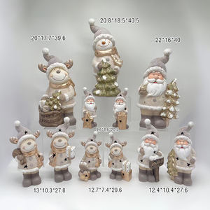 ของตกแต่งคริสต์มาสในร่มกลางแจ้ง MgO Santa Claus รูปปั้นมนุษย์หิมะรูปปั้นกวางเรนเดียร์คริสต์มาสตั้งโต๊ะรูปแกะสลัก - Product Image 1