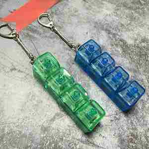 Stress Relief PC 3 Key & 4 Key Mechanical Keyboard Switch Tester Stress Relief Key Press <b>Squishy</b> Fidget Keychain Toy Product - Product Image 2