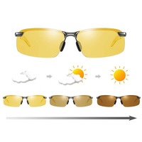 Lunettes de soleil photochromiques en titane anti-reflet polarisées à changement de couleur