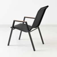 Chaise simple moderne en tube d'acier léger KD pour extérieur, portable pour jardin, imperméable et durable
