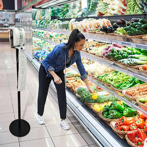 Porte-sacs en métal chromé pour supermarché JH-Mech, support <span class=keywords><strong>de</strong></span> stockage pour produits frais, distributeur <span class=keywords><strong>de</strong></span> sacs en plastique pour épicerie - Product Image 2