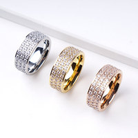 Fenny 18K plaqué or haut de gamme sans ternissement sans chute luxe mode CNC incrustation zircone pavé acier inoxydable bijoux en gros