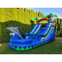 Grandes toboggans aquatiques professionnels, toboggans aquatiques commerciaux, toboggans gonflables géants pour fêtes au bord de la piscine, toboggan gonflable géant pour jardin