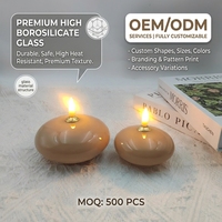 Bougie LED sans flamme en verre, lumières de Noël, fournisseur de marques privées, ampoule en forme de larme, lumière chaude, décoration de salon, cadeau, borosilicate
