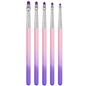 Juego de 5 Pinceles para Uñas con Degradado de Color, Pincel para <span class=keywords><strong>Gel</strong></span> de Extensión, Pincel para Exfoliar Uñas, para Salón de Belleza - Product Image 2