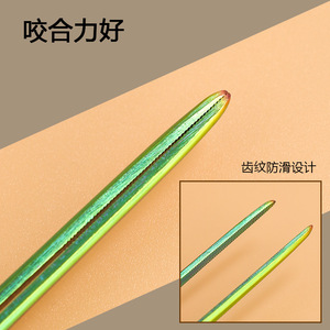 Thickened chef's colorful gun-shaped food tongs, irregularly shaped tweezers, stainless steel for plating <b>cold</b> and <b>hot</b> dishes, - Product Image 4