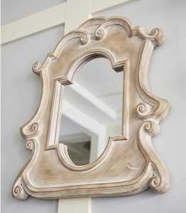 Traditional Wooden Wall <b>Mirror</b> Ornate Framed Decorative <b>Hanging</b> <b>Mirror</b> Handmade Decor for Entryway Bedroom - Product Image 2