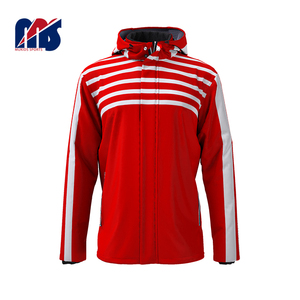 Chaqueta cortavientos personalizada de alta calidad para hombre, ropa de calle a prueba de viento con diseño de sublimación con capucha y cremallera completa - Product Image 5