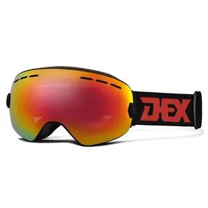 OEM מחומם סקי משקפי אנטי ערפל עדשת זכוכית סקי מגן פנים custom שלג סנובורד משקפי