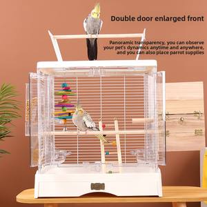 <span class=keywords><strong>Cage</strong></span> à oiseaux élégante et spacieuse avec vue dégagée, plateau coulissant et dessus ouvrant, <span class=keywords><strong>cage</strong></span> de présentation pour oiseaux pour la maison, <span class=keywords><strong>cage</strong></span> à oiseaux en plexiglas - Product Image 3