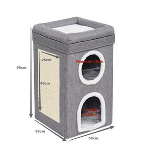 Kedi ve % köpek yatağı yıkanabilir için katlanabilir kedi köpek evi kapalı ev - Product Image 4