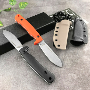 Cuchillo <span class=keywords><strong>de</strong></span> hoja fija EE-AGK con hoja lavada a <span class=keywords><strong>la</strong></span> piedra, mango G10, EDC, para exteriores, jungla, camping, caza, herramientas <span class=keywords><strong>de</strong></span> <span class=keywords><strong>supervivencia</strong></span> con funda - Product Image 3
