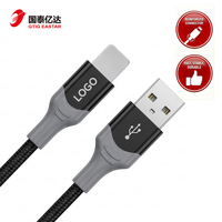 Kabel Data USB a ke L Berkualitas Tinggi Pengisian Cepat 12W dengan Jaket Nilon Terjalin untuk iPhone iPad Kamera & Earphone-480Mbps