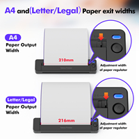 Impresora Térmica Móvil Bluetooth A4 Compatible con IOS/Android para Cédulas de Identificación, Tatuajes Temporales, Tesis, Personalización Directa de Fábrica