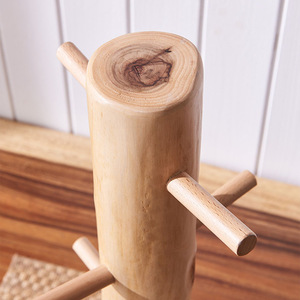 Vente en gros de décor de ferme vintage rustique <span class=keywords><strong>porte</strong></span>-tasses arbre support de tasse rangement avec crochets tasse à café en bois support de tasse à café - Product Image 3