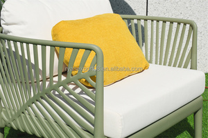 Divano da giardino singolo in <span class=keywords><strong>plastica</strong></span> verde nuovo design con cuscino imbottito - Product Image 3
