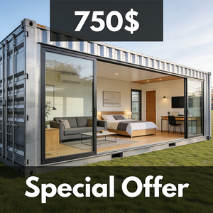 Chantier de construction moderne assemblant des structures de 20 et 40 pieds, des appartements préfabriqués en conteneurs - Product Image 2