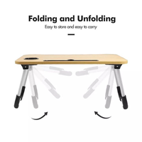 Bureau d'ordinateur Portable pliable, vente en gros, Table d'ordinateur Portable pliante en bois, bureau d'ordinateur sur le lit