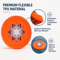 Disque volant pour chien TPU classique et moderne, orange fluorescent, 220/240 mm, jouet interactif pour chien
