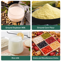 Moulin à grains électrique haute efficacité, machine durable pour broyer le maïs et la farine, avec entonnoir métallique et réglage de la finesse