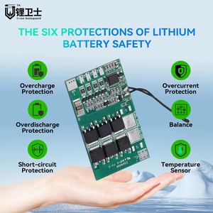 Pin bảo vệ Hội Đồng Quản Trị 3S 4S 15A 20A 25A phần cứng BMS pin hệ thống quản lý pin lithium pin BMS 4S <span class=keywords><strong>12V</strong></span> LiFePO4 với NTC - Product Image 4