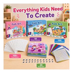 <b>Foam</b> Sticker Foil <b>Craft</b> Collection Features Fairy Forest Dinosaur Park Scenes for Kindergarten Handmade Lessons - Product Image 4