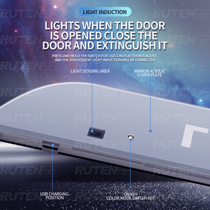 RUTENSE car atmosphere lights welcome Sill Light lampada a pedale ricaricabile dream color Wireless LED <span class=keywords><strong>luci</strong></span> Decorative per porte <span class=keywords><strong>auto</strong></span> - Product Image 4