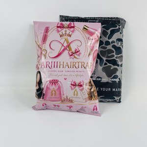 Bolsas de Envío de Poliéster Rosa con Impresión Completa de Lujo, Bolsas de Correo con Diseño Personalizado para Pelucas y Productos de Cuidado Capilar - Product Image 4
