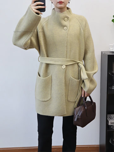 Nouvelle Collection Automne/Hiver pour Femmes - Cardigan en Tricot à Ceinture Mi-Long, Coupe Ample, Pull Tendance - Product Image 3