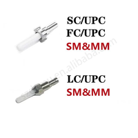 Konektor Serat Optik DAMU SC UPC Zirconia Ceramic Ferrule Kekerasan Tinggi Singlemode 2.5mm OEM Kabel Patch Jaringan FTTH