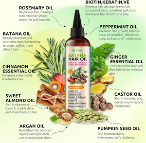 Set per la Cura dei Capelli con <span class=keywords><strong>Olio</strong></span> di Batana Biologico Naturale Grezzo a Marchio Privato, <span class=keywords><strong>Olio</strong></span> per la Crescita dei Capelli con Batana, Rosmarino, Argan, Semi di Zucca e <span class=keywords><strong>Olio</strong></span> di Ricino - Product Image 2