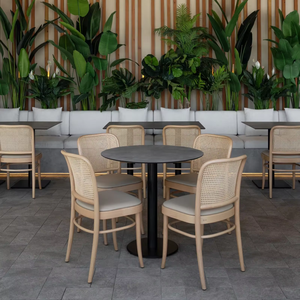 Set di Mobili di Lusso in Legno per Ristoranti, Tavoli e Sedie Commerciali dal Design Moderno per Esterni, Soggiorno, Hotel, Ristorante, Caffè - Product Image 3