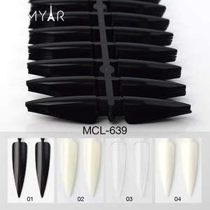 Venta caliente 240 piezas uñas postizas largas cuspidal Stiletto puntas de uñas herramientas de práctica de exhibición de uñas artificiales - Product Image 2