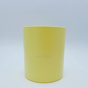 Pot à bougie en verre givré de forme ronde de 250 ml avec options multicolores pour la fabrication de bougies - Product Image 2