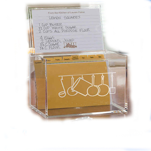 hot sale recipe box/ acrylic recipe box/ recipe holder