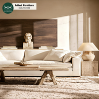 Canapé d'angle moderne en L pour salon, structure en bois massif, tissu personnalisable, idéal pour hôtels et appartements – Meilleures ventes