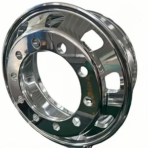 Ruedas de Camión de Aluminio-Magnesio Pulido de Doble Cara Syou 22.5*9.00 con Neumáticos 12r22.5 y 295/80r22.5 - Product Image 3