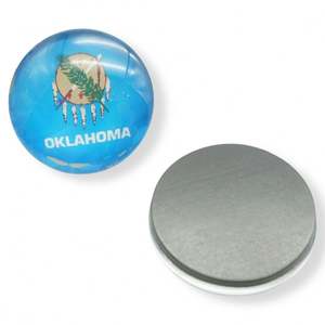 Aimant de réfrigérateur en verre Mandala de forme personnalisée OEM pour la décoration de la cuisine - Product Image 1