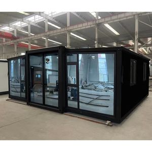 Casa contenedor expandible confeccionada 40 pies/20 pies envío plegable prefabricado con Panel sándwich para uso en exteriores de hoteles y centros comerciales - Product Image 1