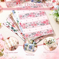 Papier d'emballage en tissu imprimé floral, 90 feuilles, pour bricolage, artisanat, mariage, fête prénuptiale, anniversaire, 197x138 pouces