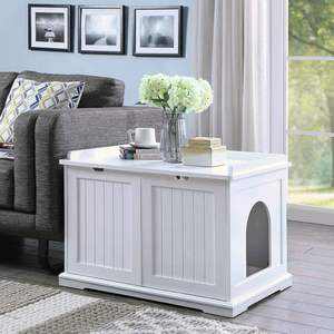 Meubles de bac à <span class=keywords><strong>litière</strong></span> pour <span class=keywords><strong>chat</strong></span> cachés en bois pour chien Boîte à <span class=keywords><strong>litière</strong></span> pour <span class=keywords><strong>chat</strong></span> Toilette protection des meubles pour <span class=keywords><strong>chat</strong></span> Chaton Abri Ombre <span class=keywords><strong>Cacher</strong></span> <span class=keywords><strong>la</strong></span> maison - Product Image 4