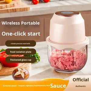 Procesador de Alimentos Inalámbrico Recargable Multifuncional Novax, Totalmente Automático, Capacidad de 0.35L, Picadora de Carne para Bebés - Product Image 2
