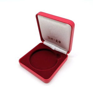 Caja de almacenamiento de monedas de cuero con logotipo personalizado Caja de embalaje de medallas de alta calidad - Product Image 4