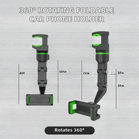 Support de téléphone portable universel pliable à rotation 360° à prix abordable, avec bras long en ABS et fixation par pince
