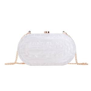European American Retro Style Trendy Clutch Evening Bag Fashion Acrylic Shoulder Bag with PVC Lining Direct Factory Sale - Product Image 6