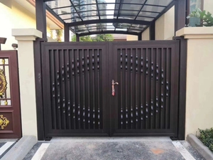 Puerta <span class=keywords><strong>de</strong></span> Hierro forjado <span class=keywords><strong>de</strong></span> lujo superior, casa <span class=keywords><strong>de</strong></span> campo, puerta <span class=keywords><strong>de</strong></span> <span class=keywords><strong>entrada</strong></span> Exterior del <span class=keywords><strong>Castillo</strong></span>, puerta principal <span class=keywords><strong>de</strong></span> jardín personalizada, <span class=keywords><strong>de</strong></span> aluminio - Product Image 2