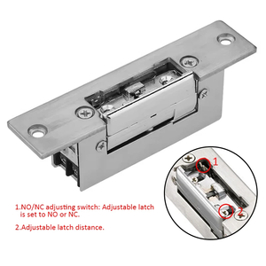 Cerradura Eléctrica de Seguridad para Puerta, Electrónica, para Sistema de Control de Acceso, Nueva, de Acero Inoxidable, 12V DC, Fail-Secure, NO NC - Product Image 5